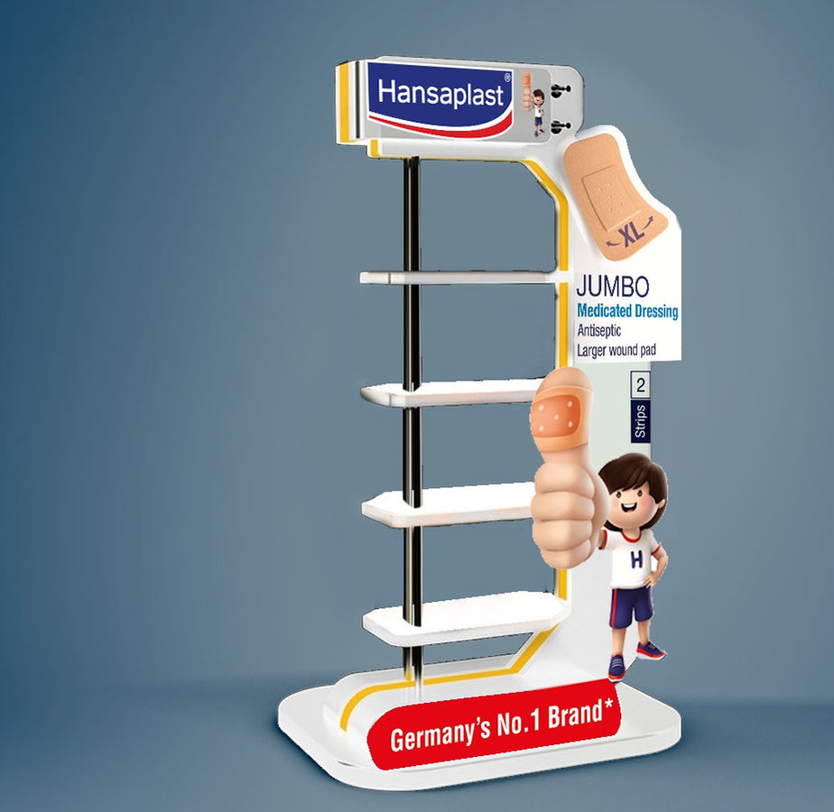 Brand fixture and floor standing unit in store